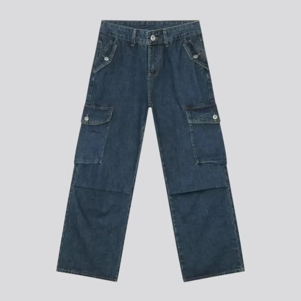 90s fashionable mid rise men's jeans