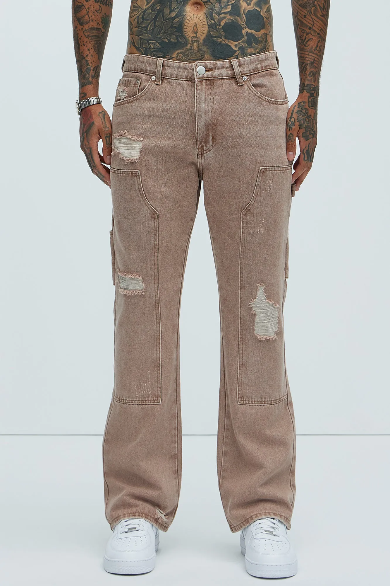 Aaron Carpenter Flare Jeans - Brown
