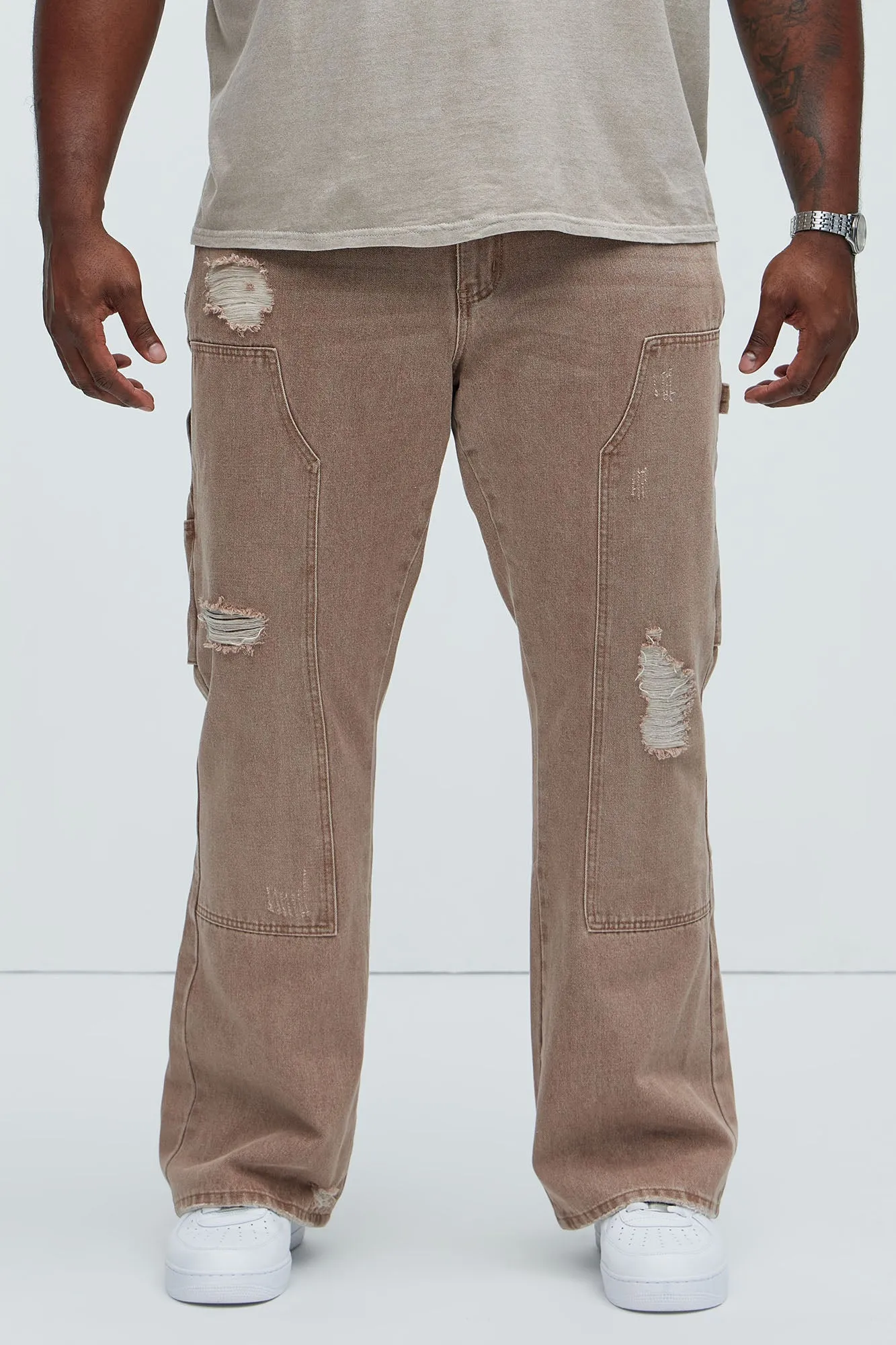 Aaron Carpenter Flare Jeans - Brown