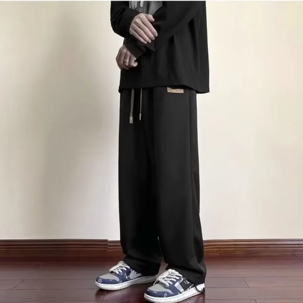 All-match Solid Color Straight Sweatpants