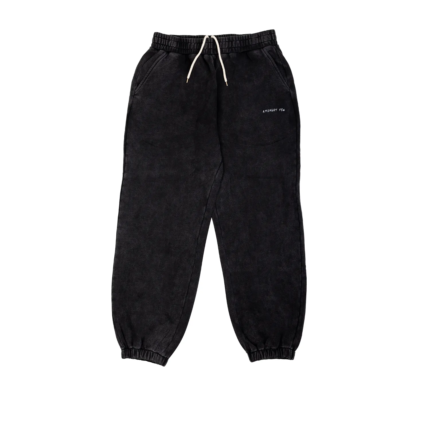 amongst few - Toddler Text Joggers (Washed Black)