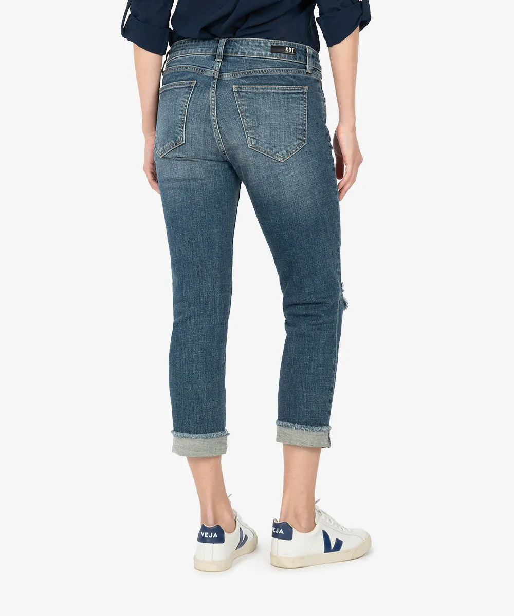 Amy Mid Rise Crop Straight Leg