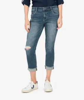 Amy Mid Rise Crop Straight Leg