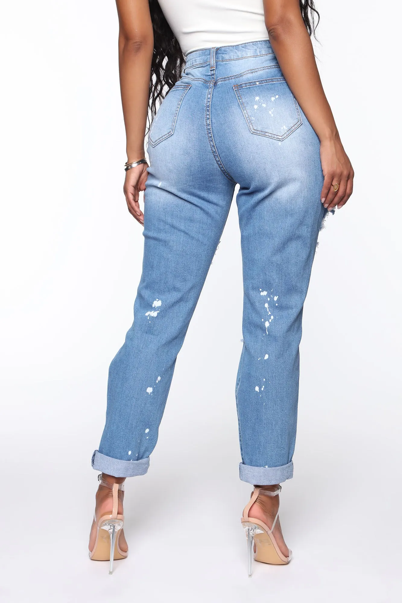 Artist In The Making Distressed Jeans - Medium Blue Wash