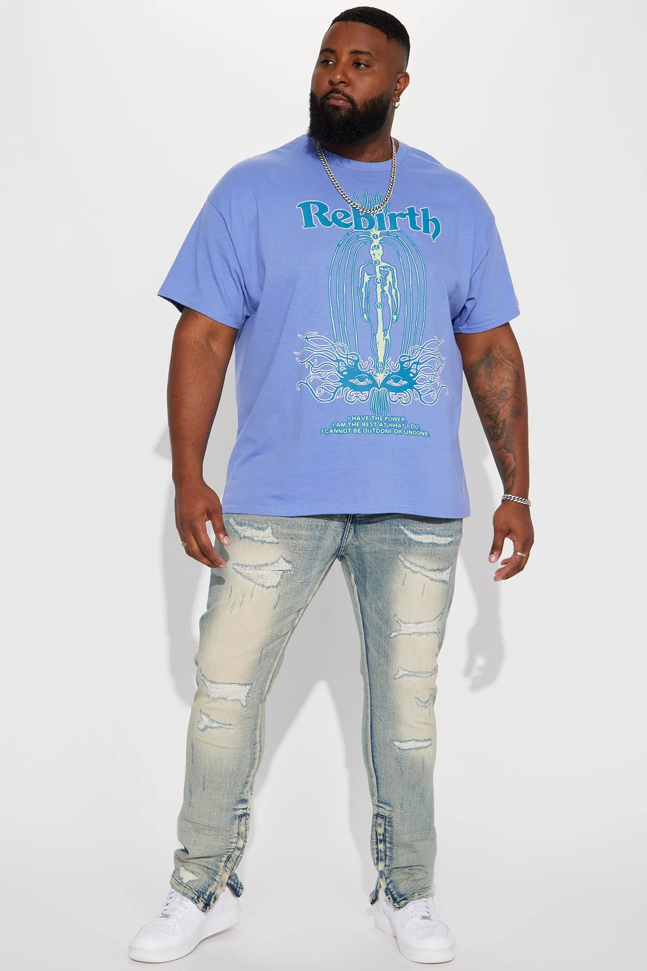 Be Ahead Ankle Zipper Stacked Skinny Jeans - Vintage Blue Wash