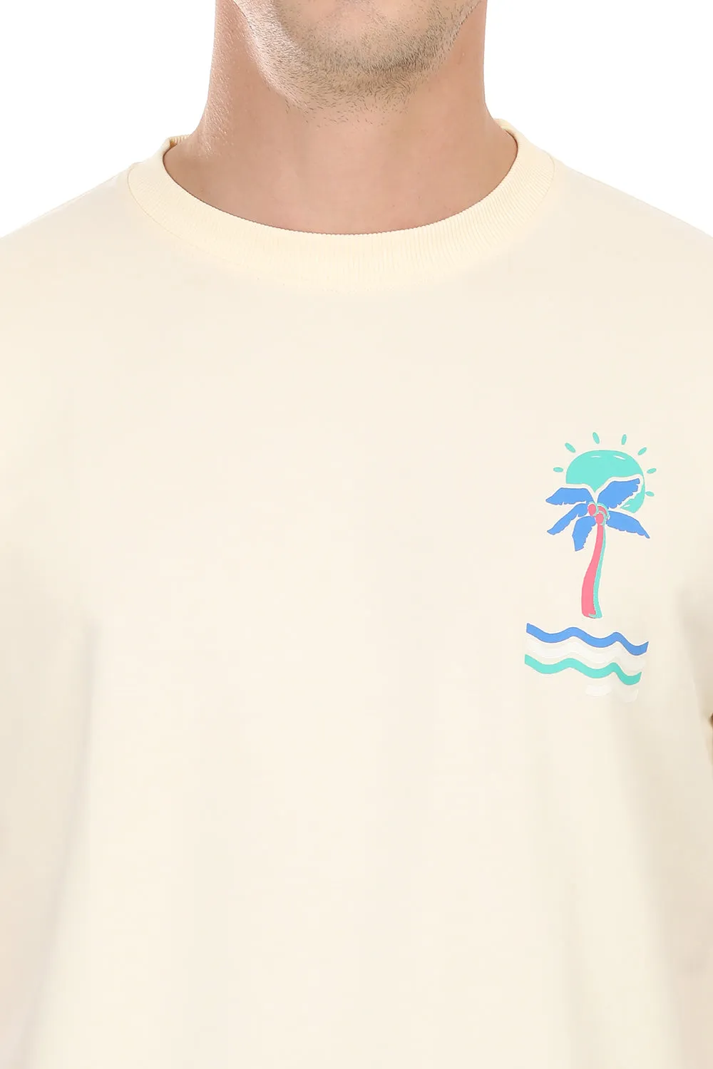 Beach head T-shirt: Cream
