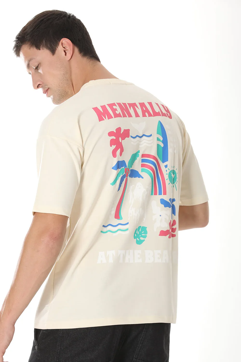 Beach head T-shirt: Cream