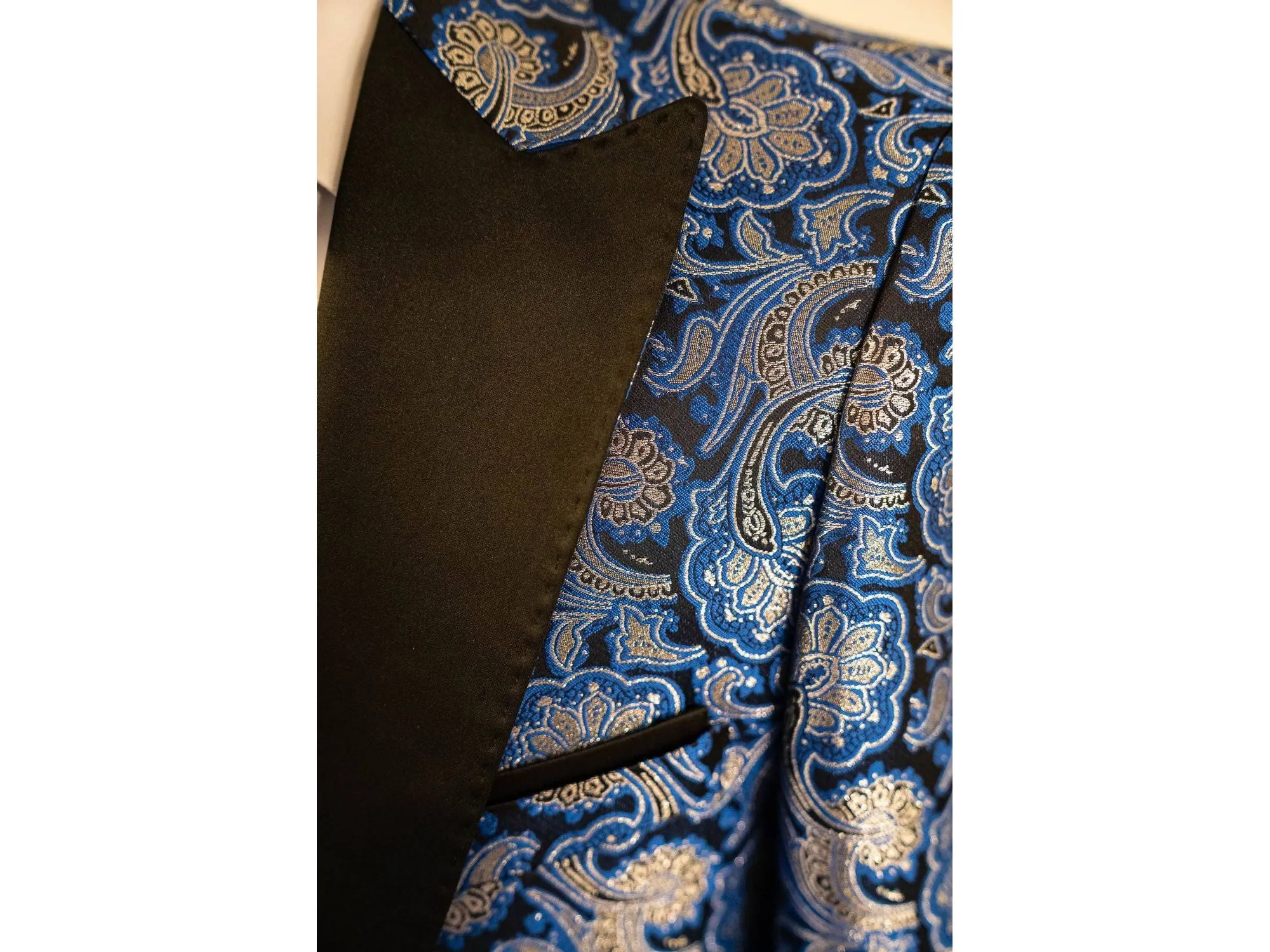 Blue Bellagio Paisley Dinner Jacket Tuxedo Rental