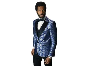 Blue Bellagio Paisley Dinner Jacket Tuxedo Rental