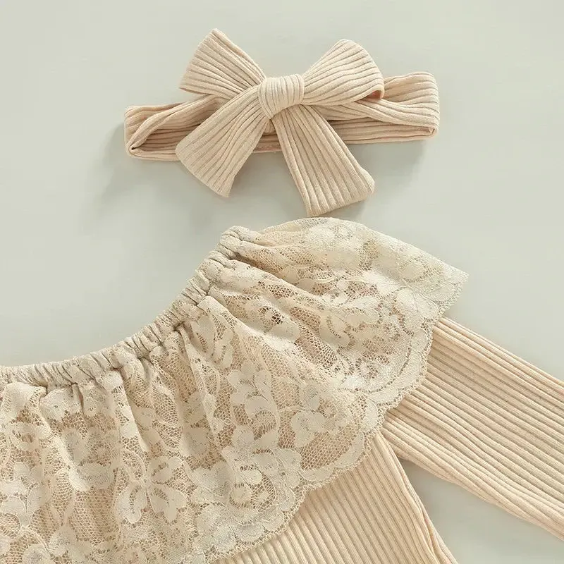 Boho Flared Jeans Baby Set