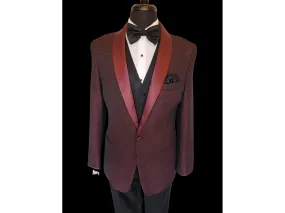 Burgundy Sparkle Diamond Shawl Tuxedo Rental
