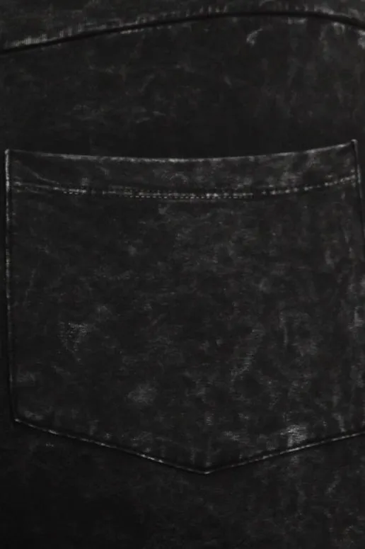 Chatoyant Black Back Pocket Bell Bottom Plus Pants