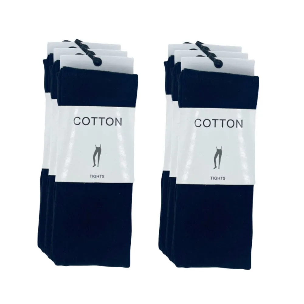 Cotton Full Length Tights - Black