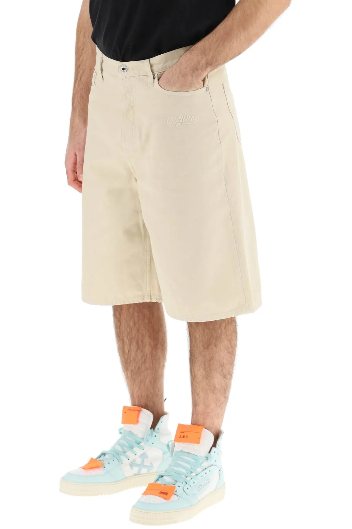 cotton utility bermuda shorts