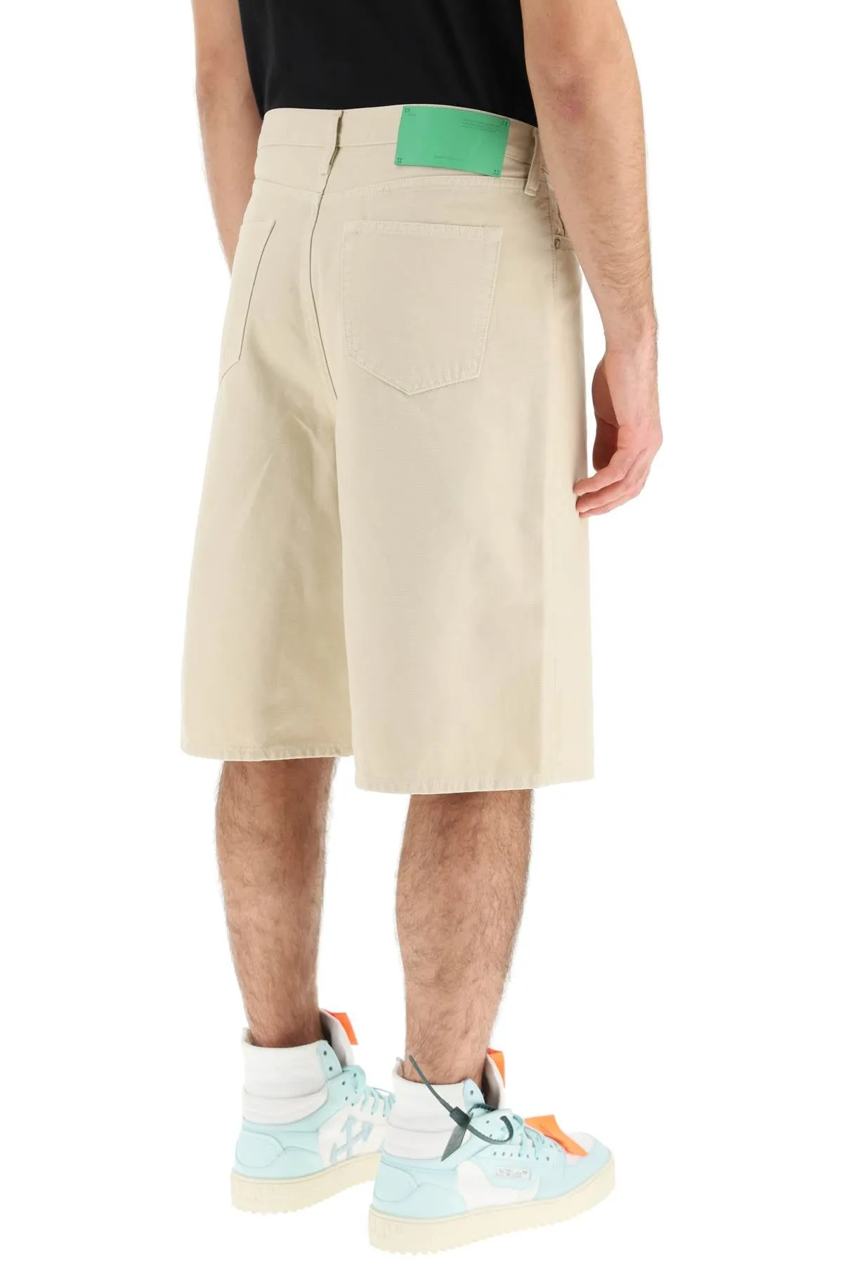 cotton utility bermuda shorts