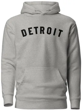 Detroit Classic Premium Pullover Unisex Hoodie - Athletic Gray / Black