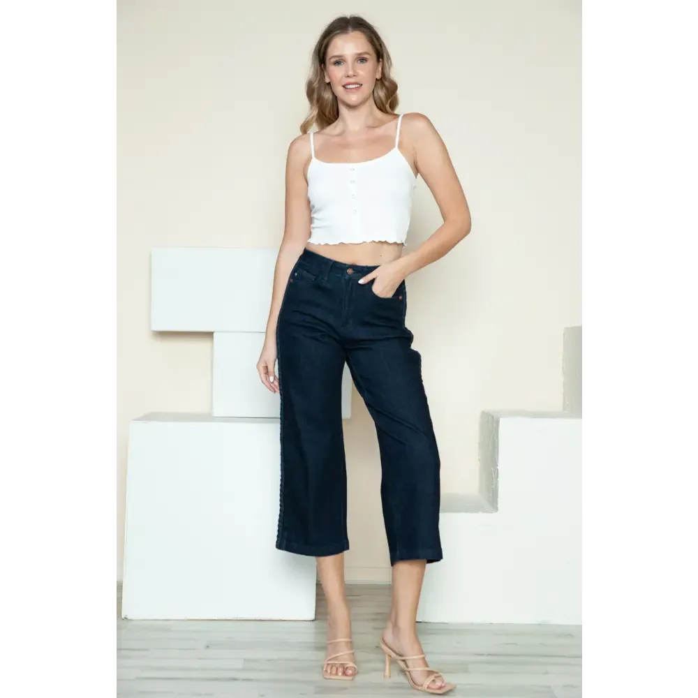 Discover Judy Blue Luxury Fashion for Women with Unique Braid Detail Jeans