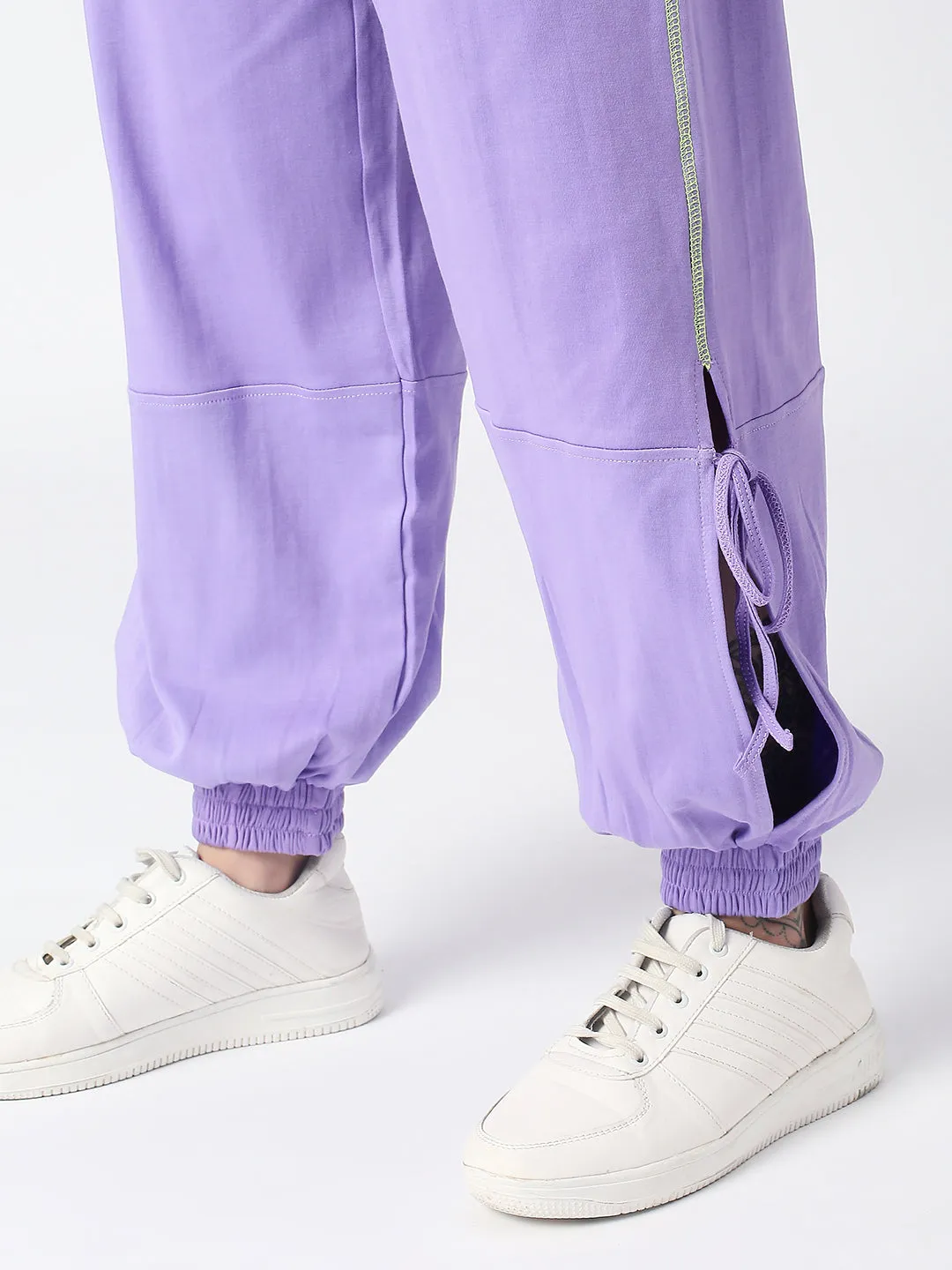 Disrupt Purple Low-crotch Long Length Jogger For Women