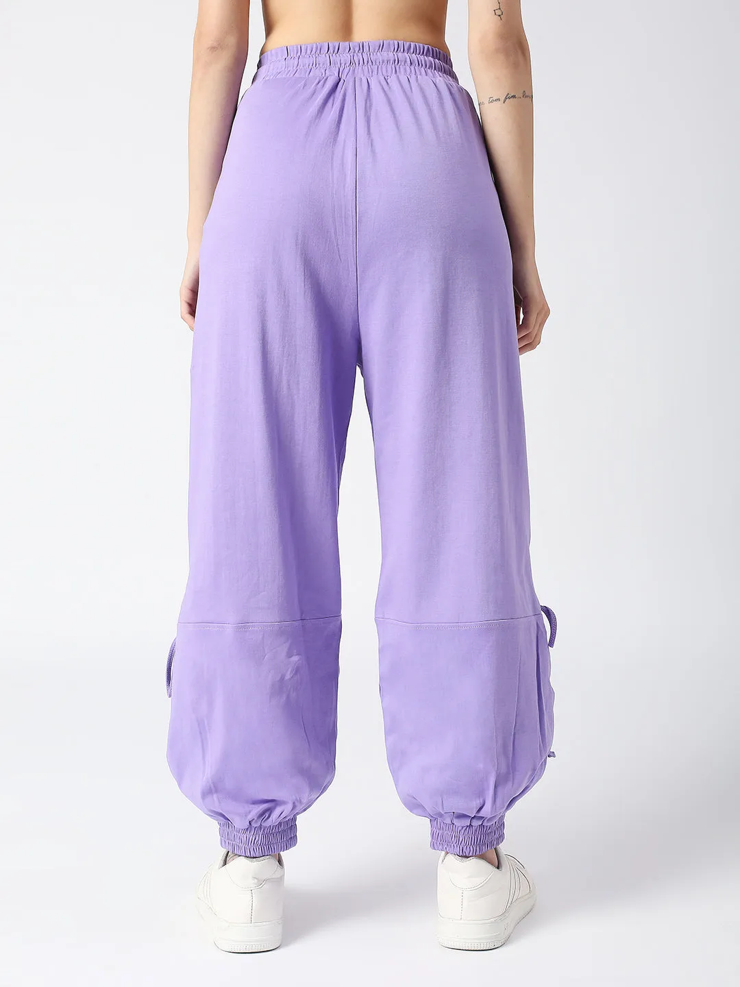 Disrupt Purple Low-crotch Long Length Jogger For Women