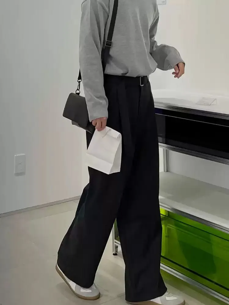 Drape straight pants OR3810