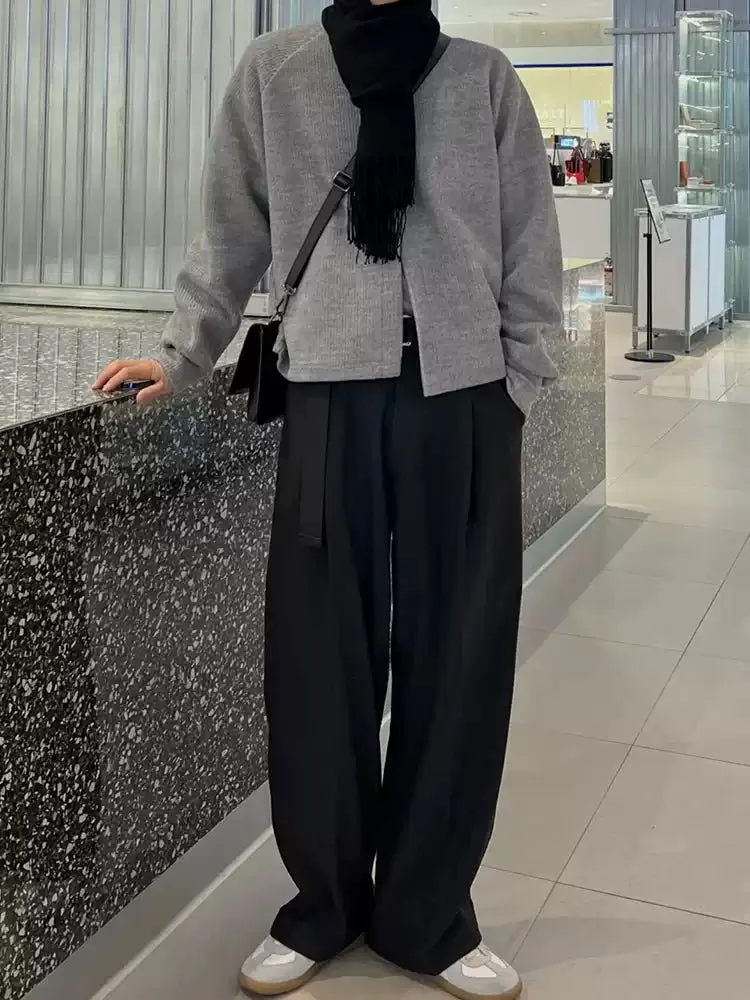 Drape straight pants OR3810