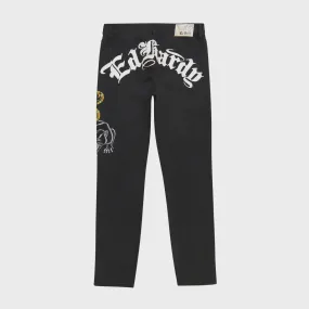 Ed Hardy Dagger Skull Slim Taper Jeans - Black