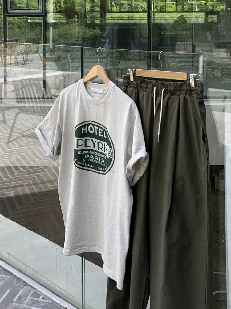 Elastic waist linen pants OR3141
