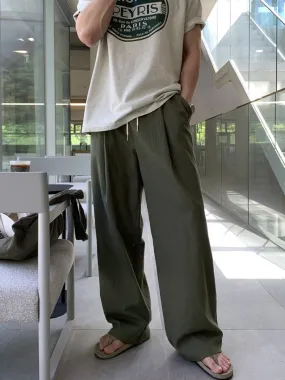 Elastic waist linen pants OR3141