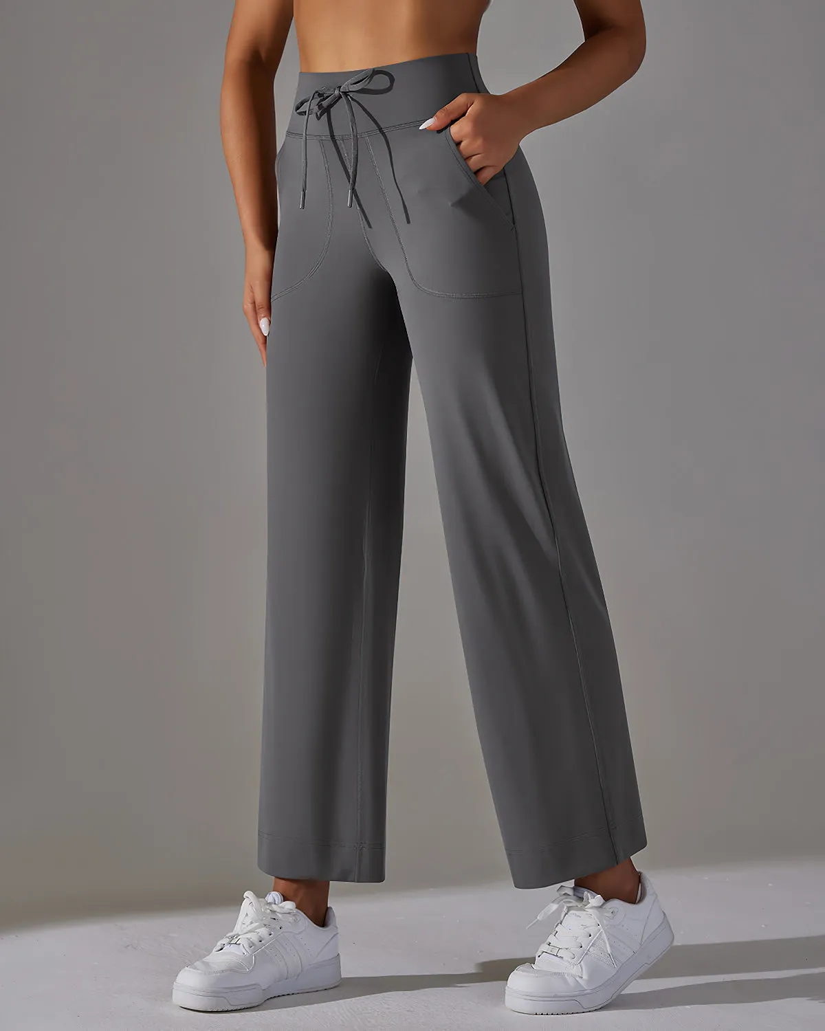 Fern Flare Pocket Leggings - Grey