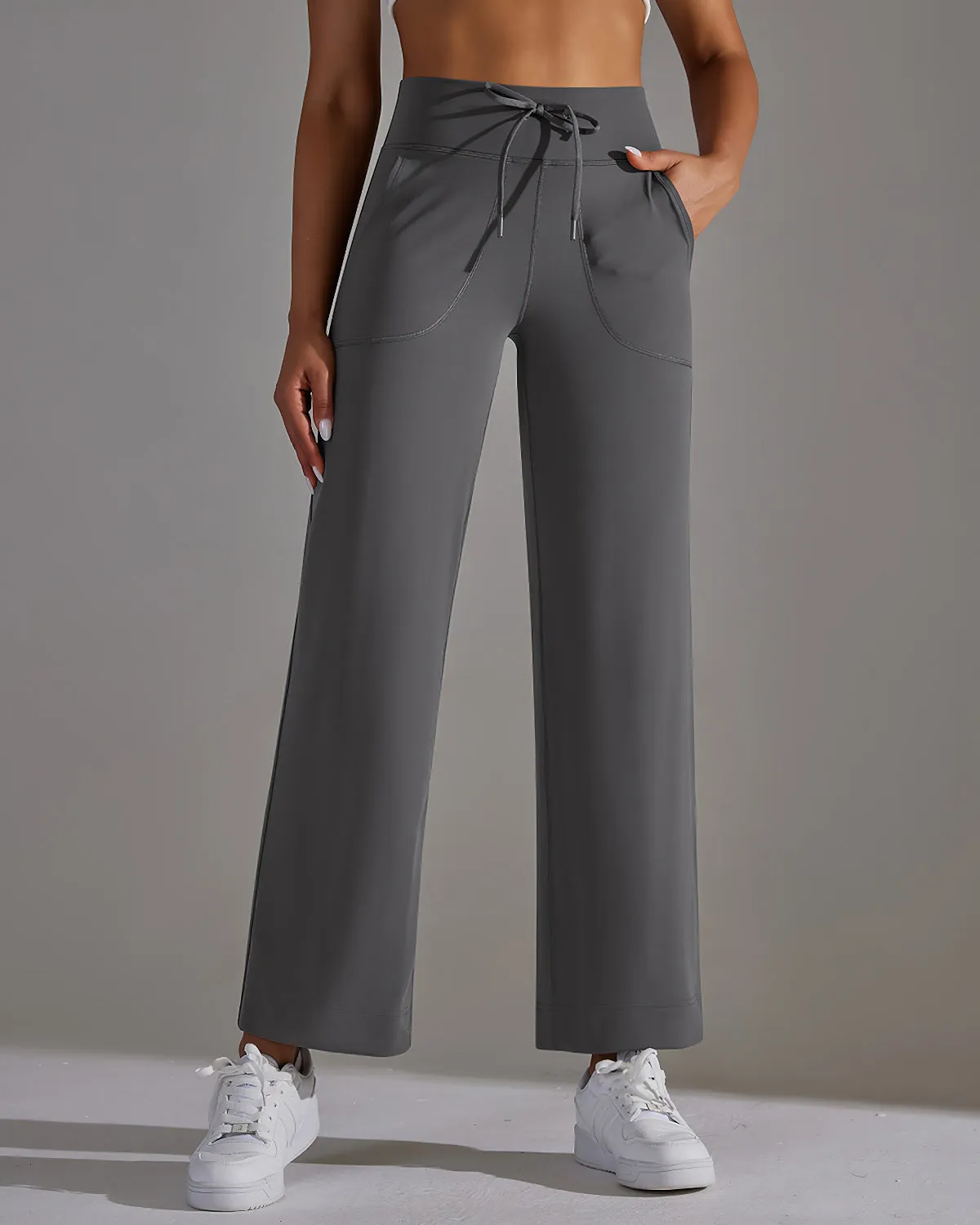 Fern Flare Pocket Leggings - Grey