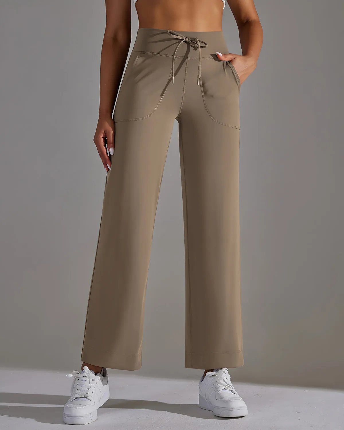 Fern Flare Pocket Leggings - Khaki
