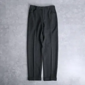 gray tweed wide tapered slacks