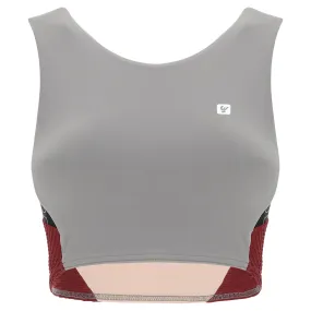 Grey Sports Bra – Medium Support with Breathable Design