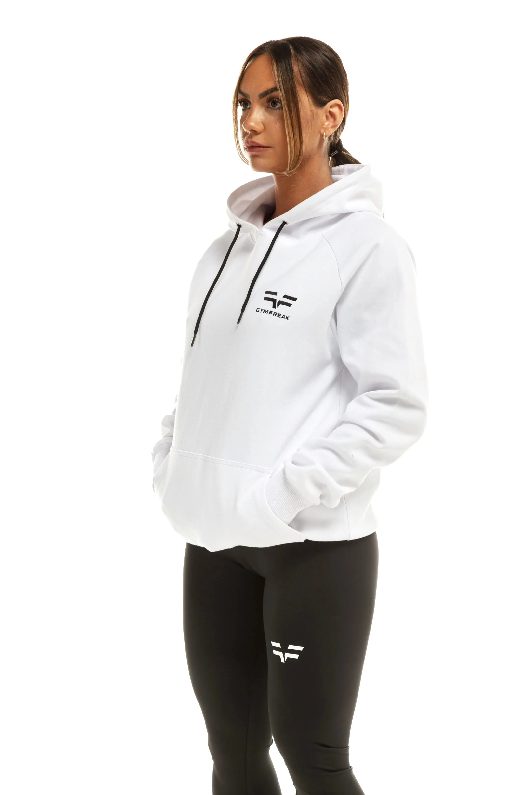 GymFreak Womens Power Hoodie - White