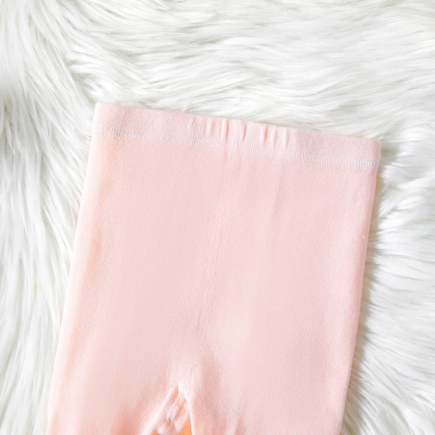 Kid Girl 100% Cotton Carrot Embroidered Knit Footie Leggings