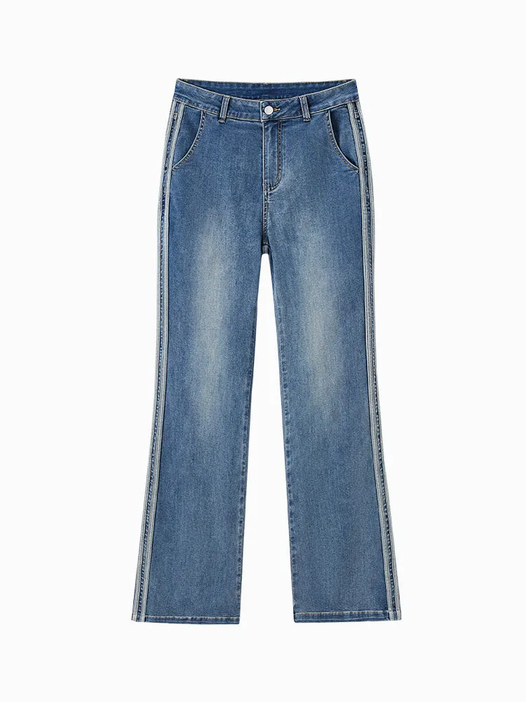 Ladies' Stretch Denim Cool Sunscreen Flared Pants