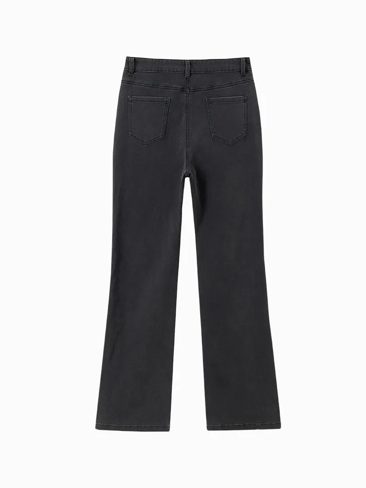 Ladies' Stretch Denim Cool Sunscreen Flared Pants