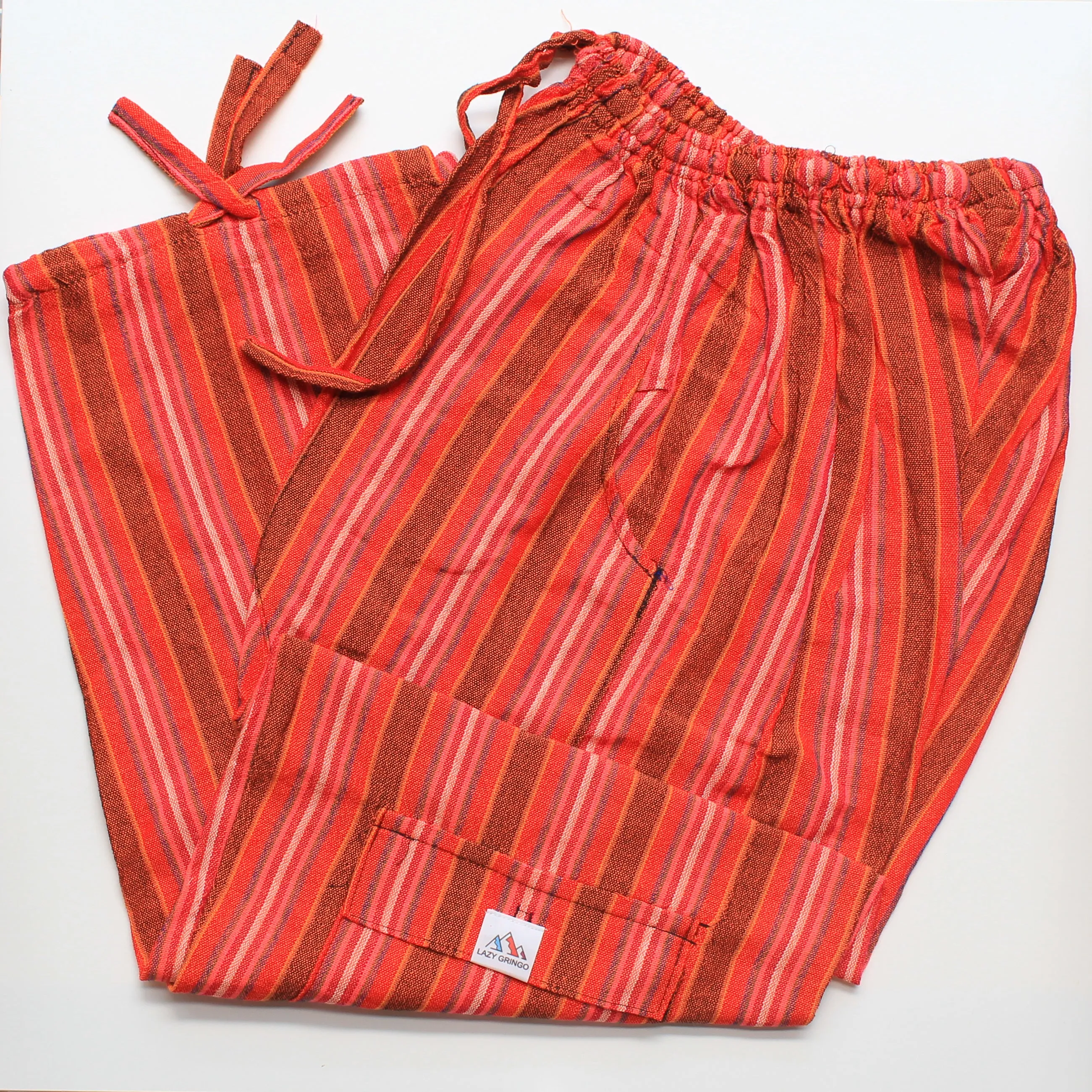 (Large) Pinkish Orangey with subtle Greenish stripes 0206