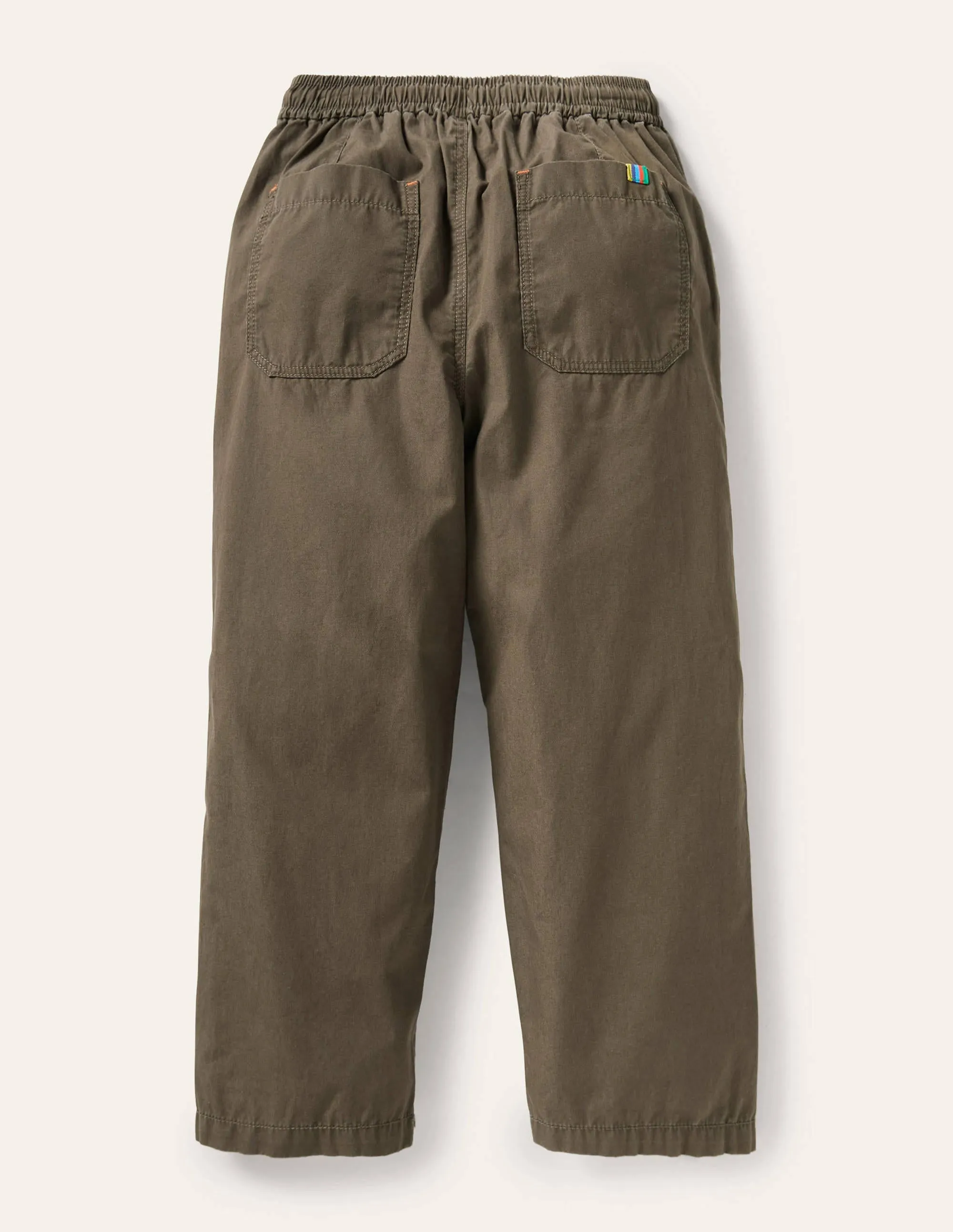 Lined Trousers-Khaki Green