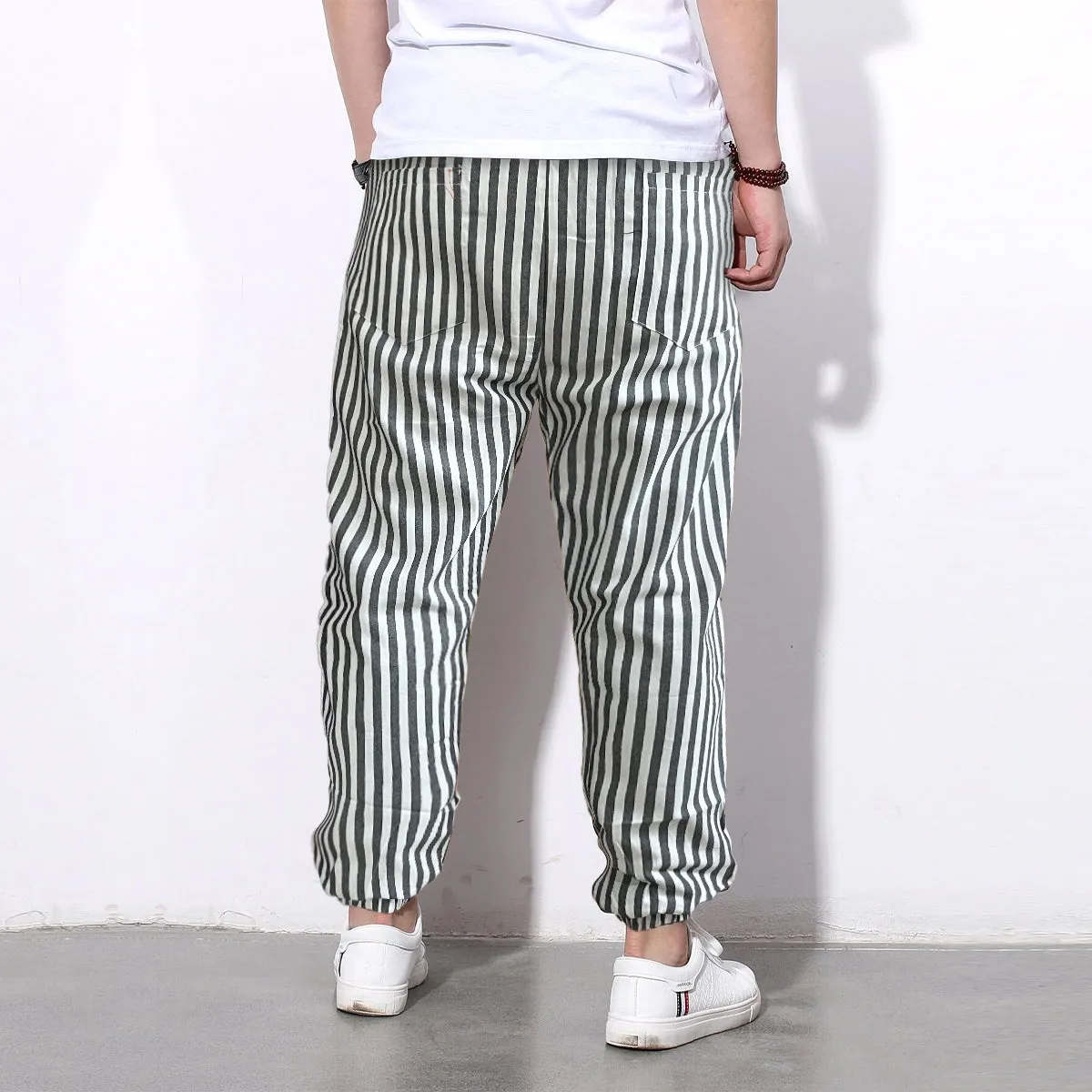 Loose Pants Multi Stripped Jogger Breathable Casual Harem Combo-Unisex Pants for Men and Women (Pack of 3)