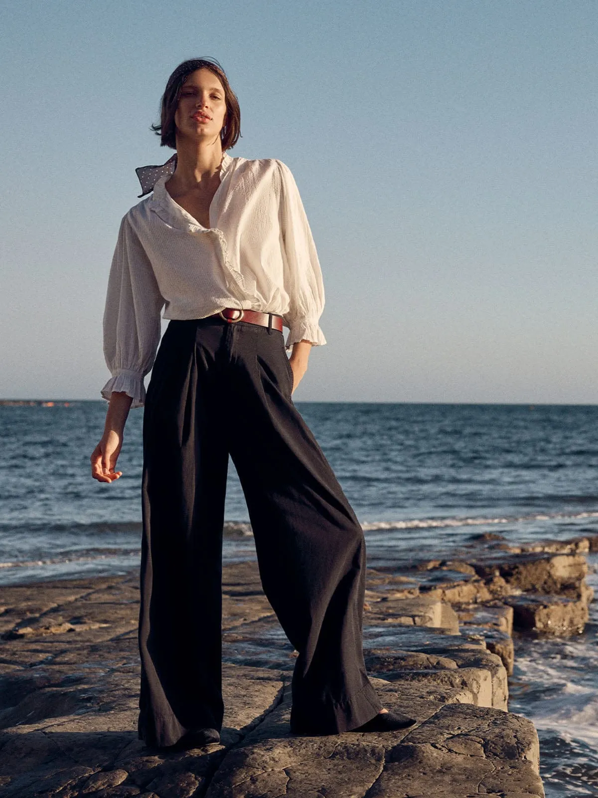 Luca Wide Trouser - Black