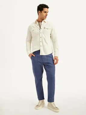 Men's Blue Slim Tapered Fit Utility Trousers