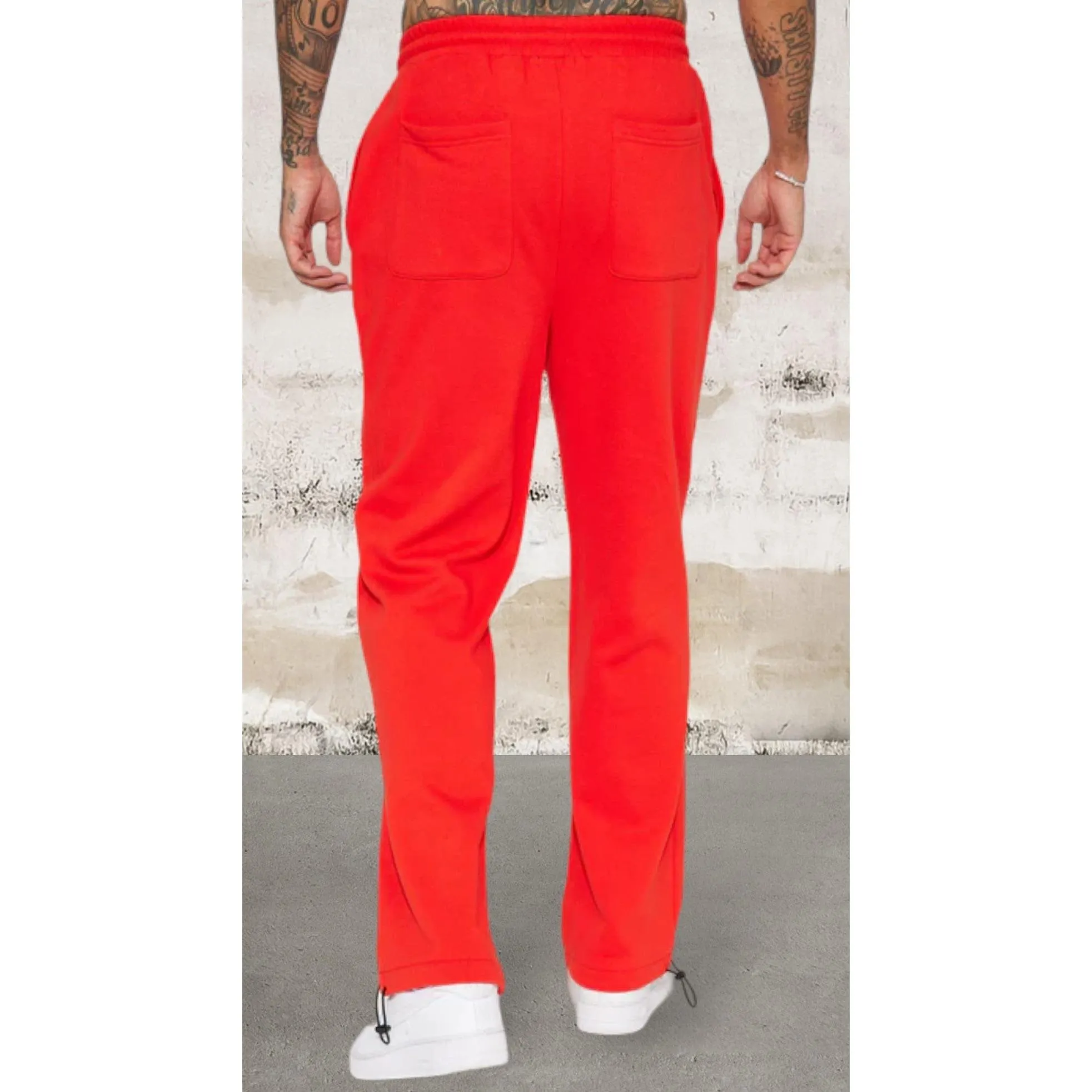 Men's Elastic Waist Zippers Sweatpant
