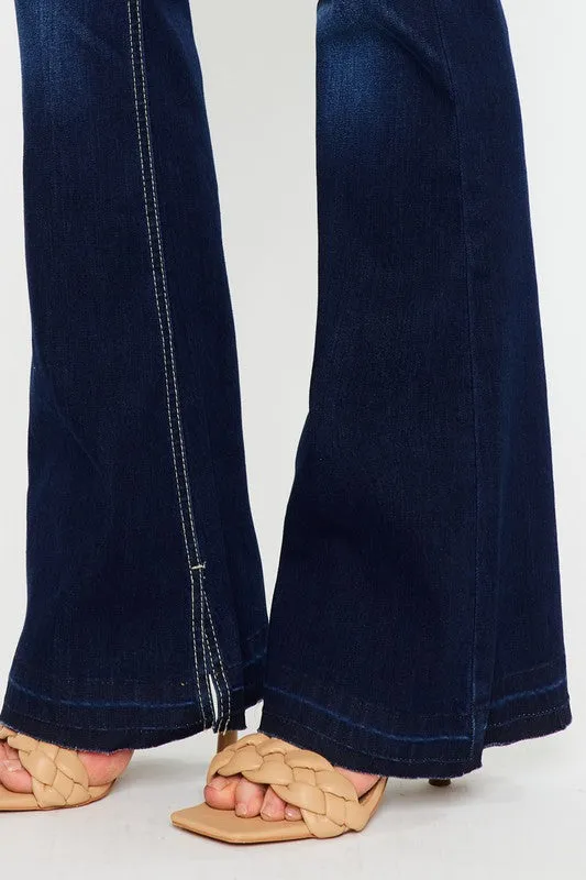 Mid Rise Hem Detail Flare - KC7315D