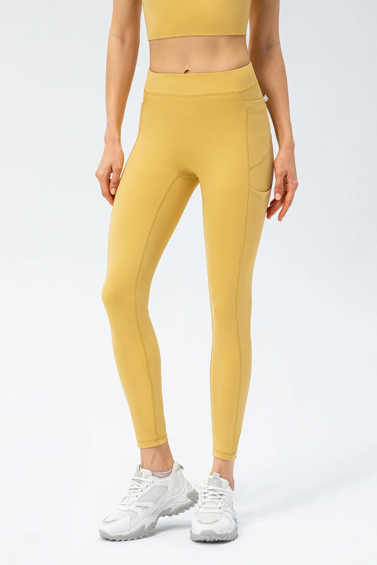No Front Seam Leggings with Multi-Pockets