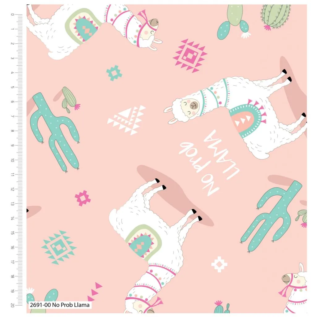 No Prob Llama Fabric 2691