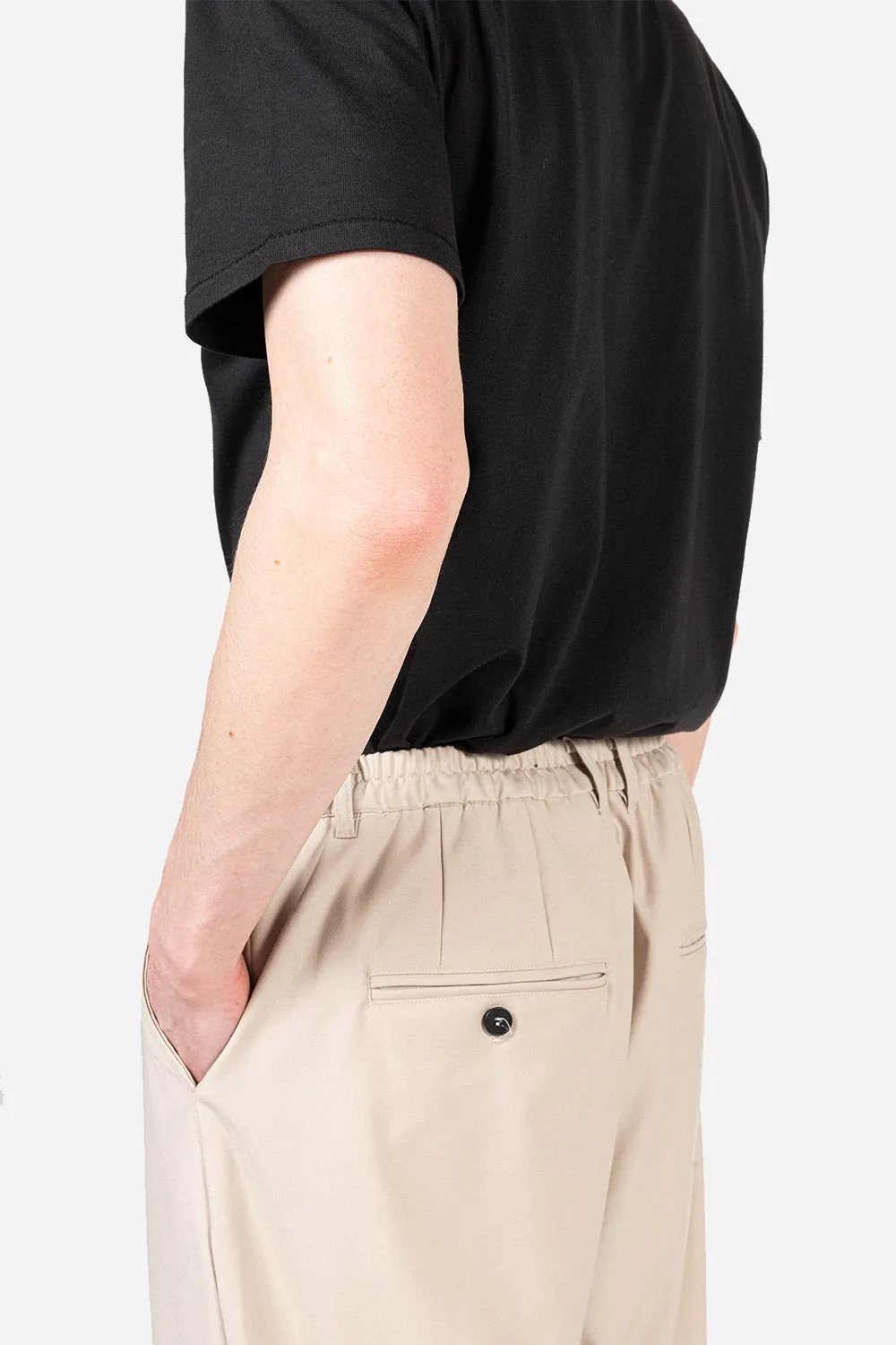 One Tuck Easy Slacks - Beige
