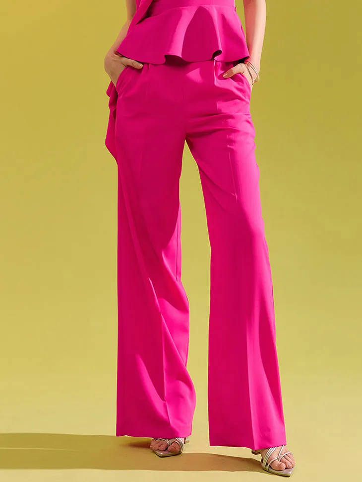 P9139 High Waist Pintuck Wide Maxi Slacks
