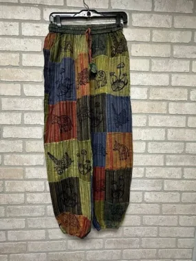 Pant - Trouser Mushroom & Elephant Patchwork