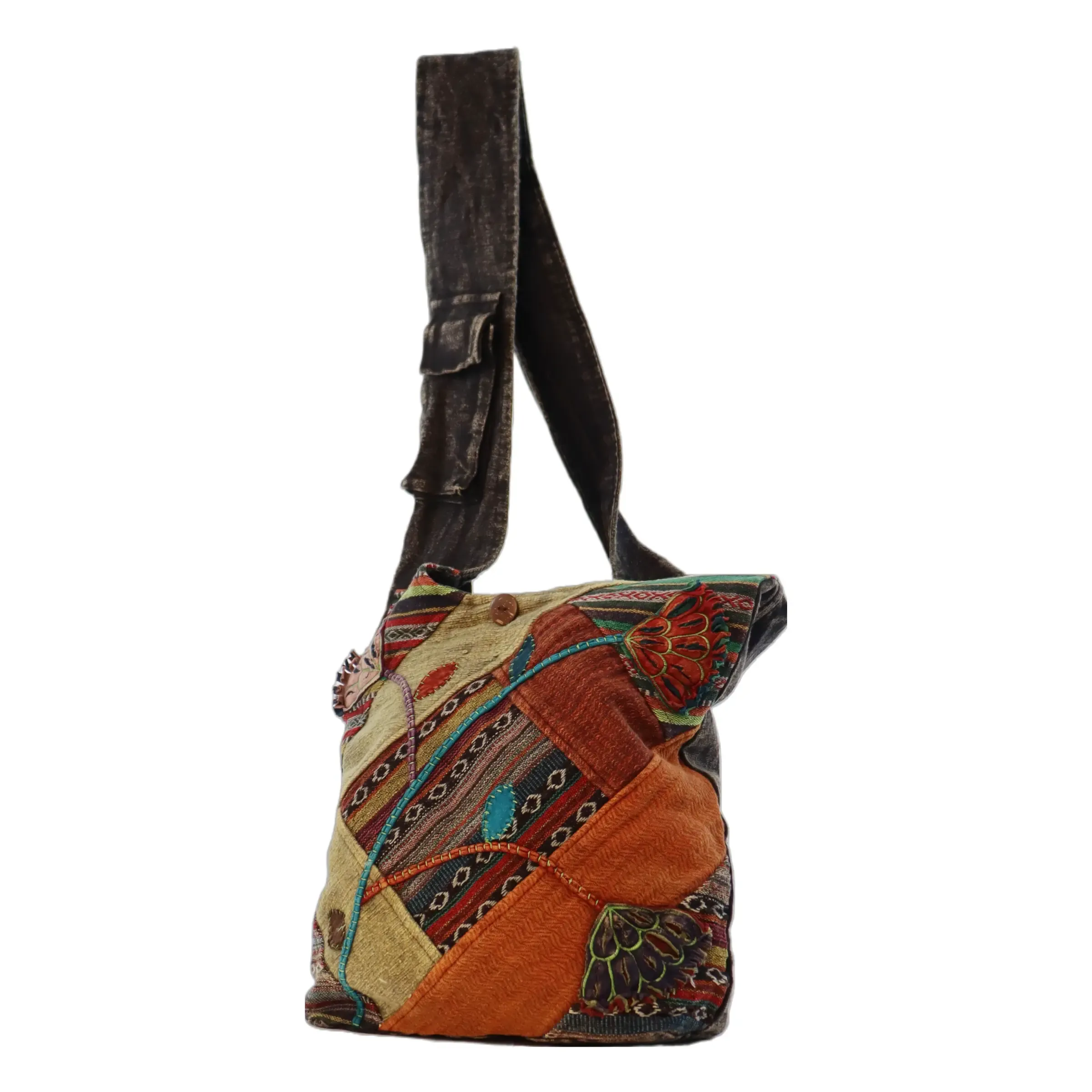 Patchwork Cut and Sew Flower Shoulder Bag
